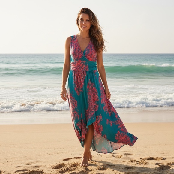 Lilly Pulitzer Dresses & Skirts - Lilly Pulitzer Moana Maxi Dress Turquoise Oasis
Goddess Of The Sea Women’s L